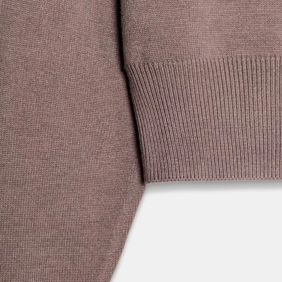 Zara cropped brown / taupe Sweater jumper - Picture 6 of 6